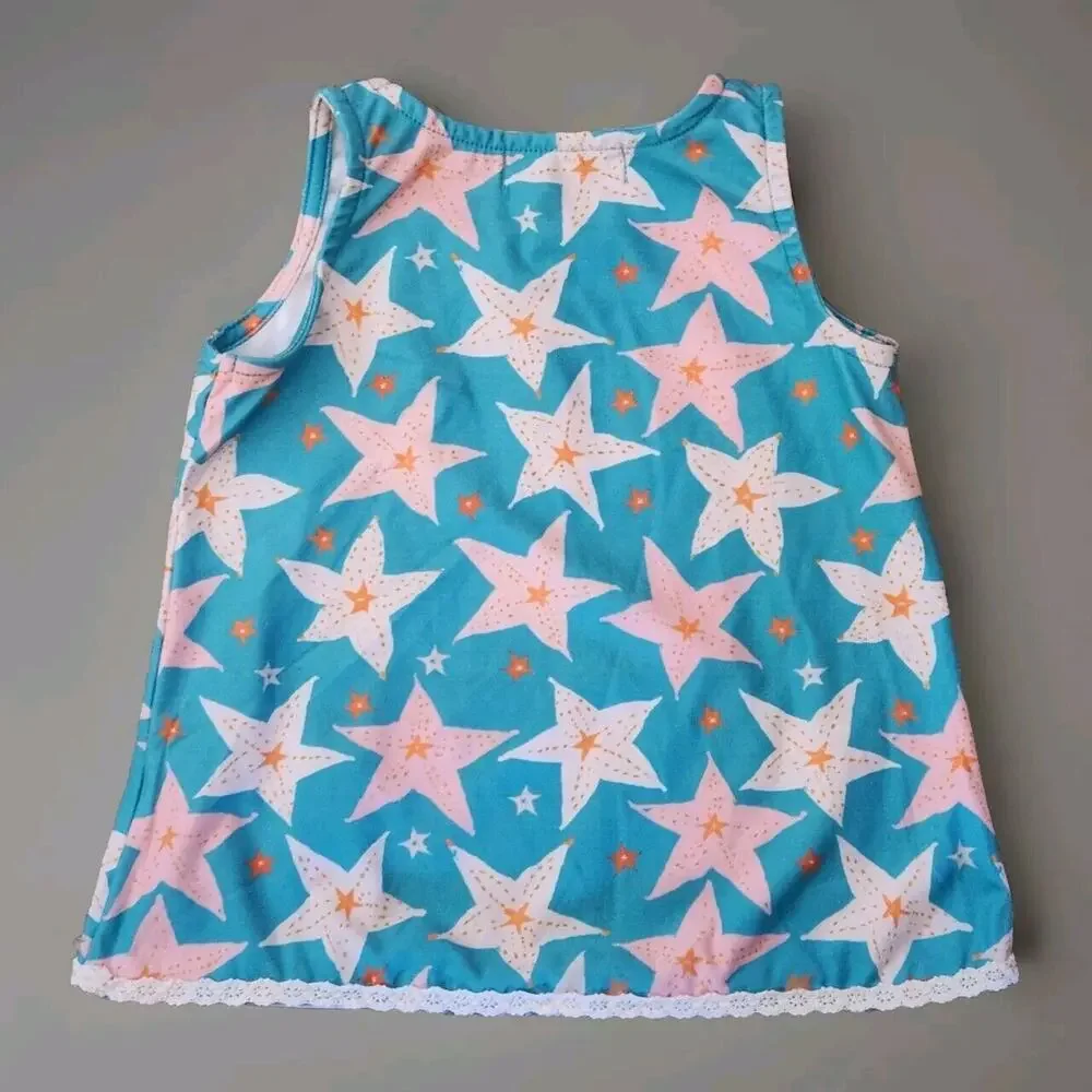 Sweet Honey Boutique Blue Stars Stretchy‎ Tank Size 3T Toddler Girls